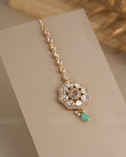 Gold-Toned Polka Beaded Chutty CH 88