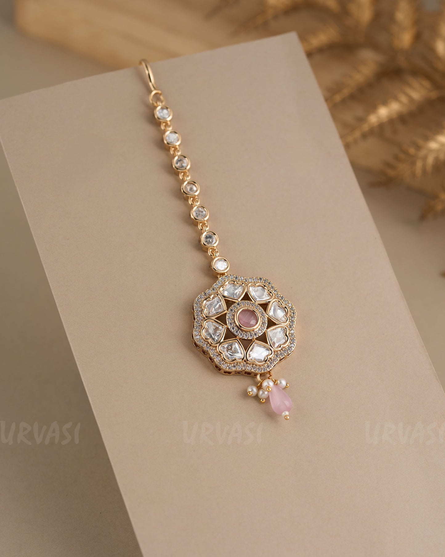 Gold-Toned Polka Beaded Chutty CH 88