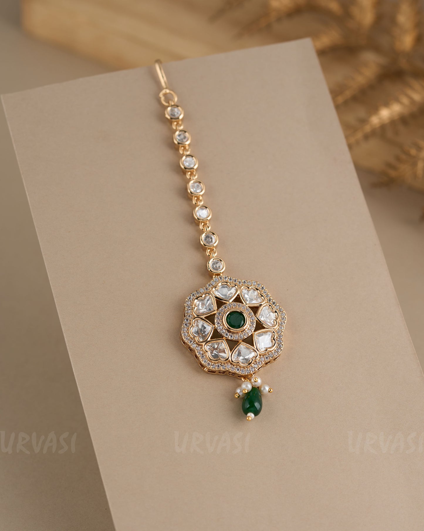 Gold-Toned Polka Beaded Chutty CH 88