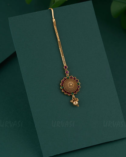 Gold-Toned Floral Simple Chutty CH 113