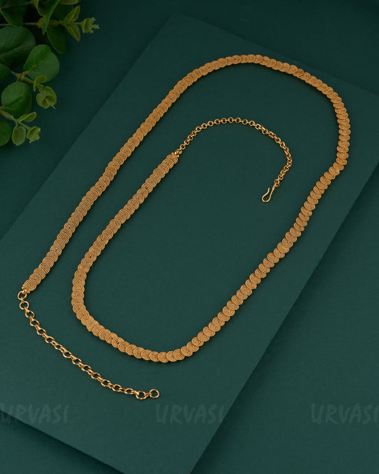 Gold-Toned Circular Designed Hip Chain HC 83