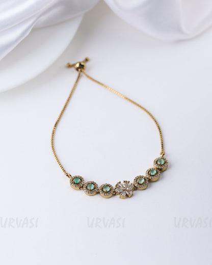 Mehendi Polish Floral Stone-Studded Bracelet BR 38