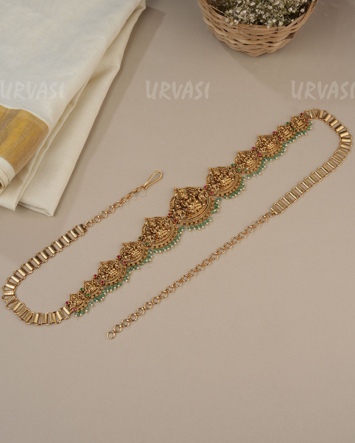 Premium Traditional Lakshmi Hip Chain With Tessels HC 99