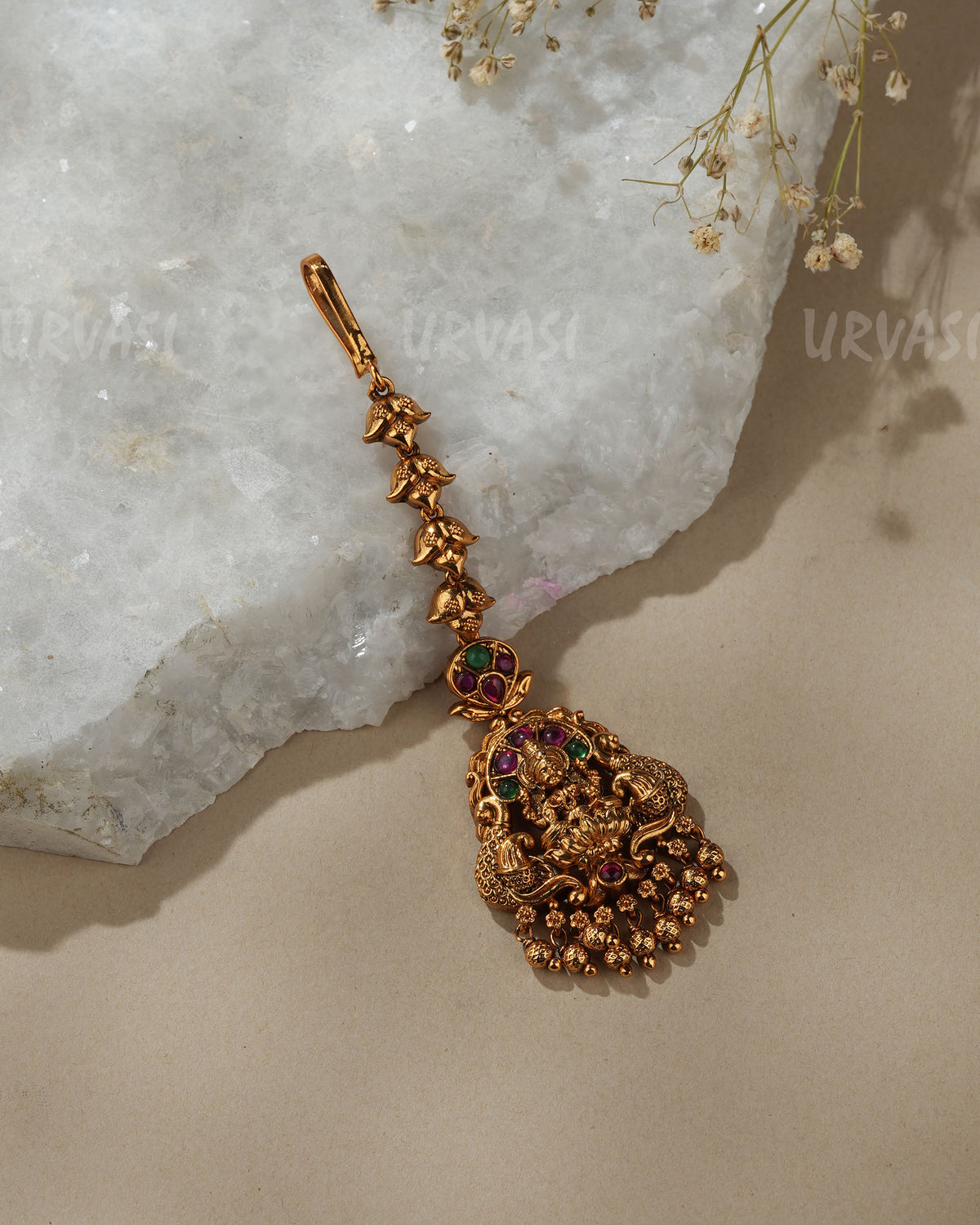 Gold-Toned Lakshmi Peacock Traditional Chutty CH 170