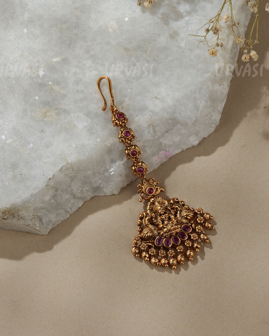 Gold-Toned Lakshmi Peacock Traditional Chutty CH 169
