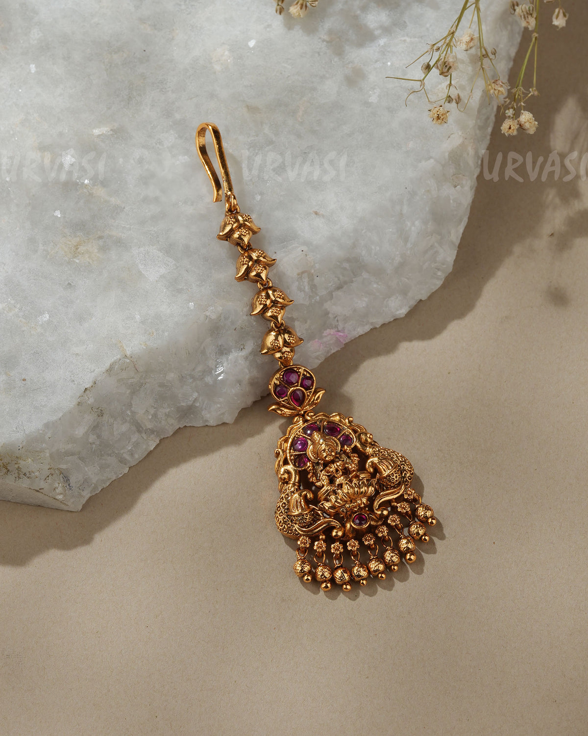 Gold-Toned Lakshmi Peacock Traditional Chutty CH 170
