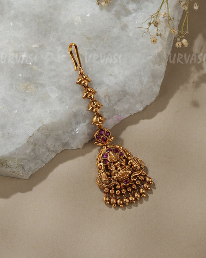 Gold-Toned Lakshmi Peacock Traditional Chutty CH 170