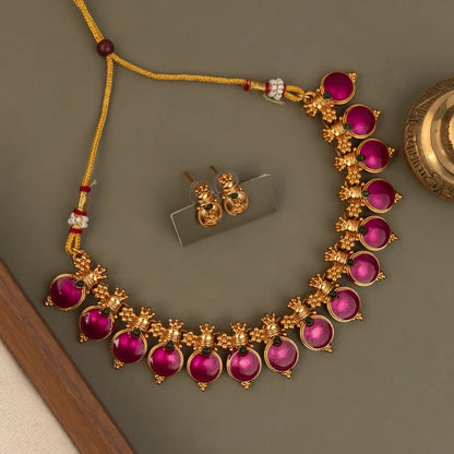 Gold-Toned Palakka Version Necklace 1622