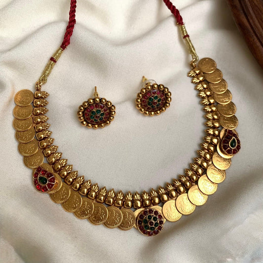 Gold-Toned Kaasu X Mango Designed Necklace 1161