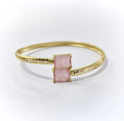 Gold-Toned Stone Cuff bangles BA 332