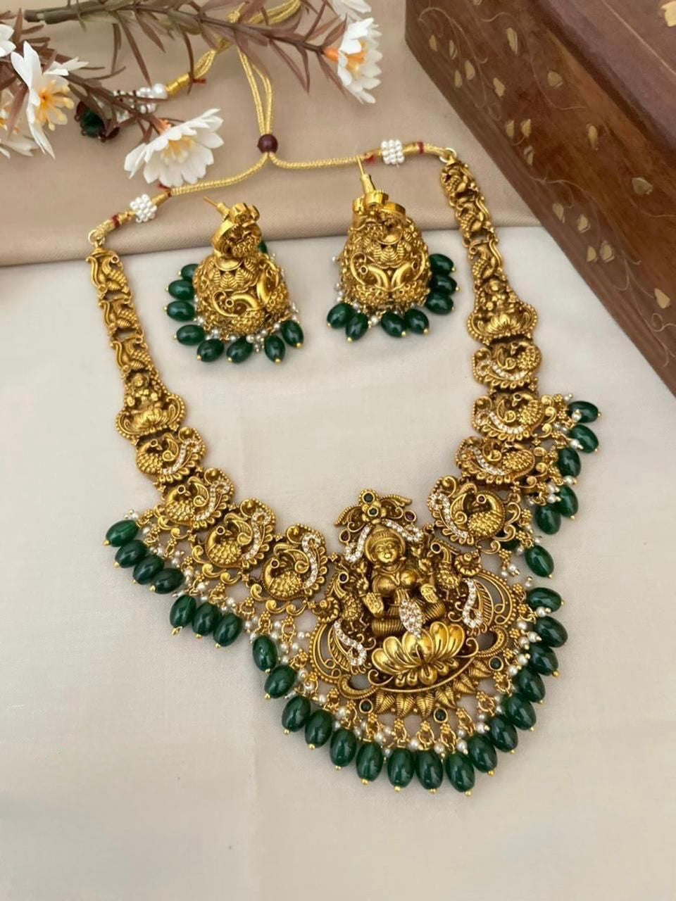 Antique Lakshmi Peacock Designed Necklace 1419