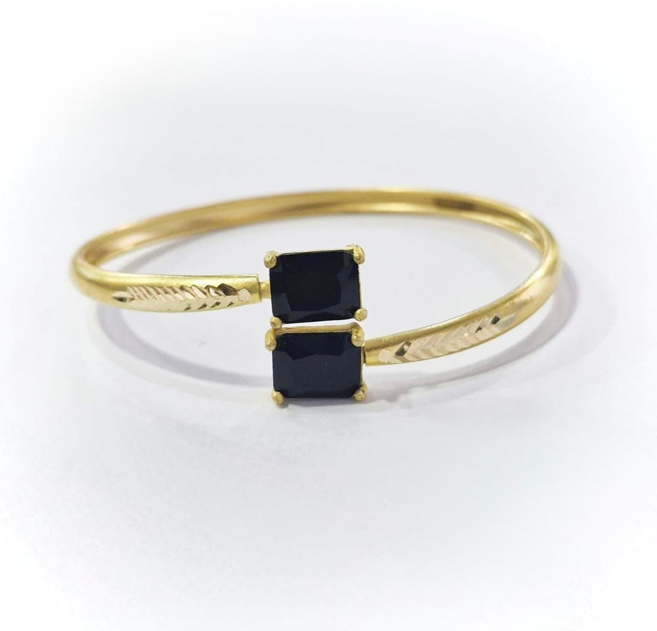 Gold-Toned Stone Cuff bangles BA 332