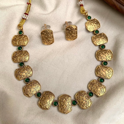 Gold-Toned Temple Treasure Necklace 1428